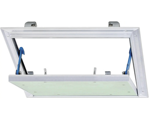 Öppnad inspektionslucka med blå mekanism