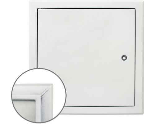 Inspektionslucka av metall med fyrkantlås