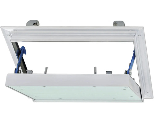 Vindslucka med handtag och gångjärn