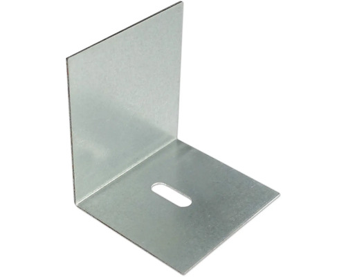 Metallvinkel med avlångt hål för fastsättning