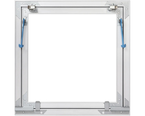 Revisionslucka med beslag och blå hållband