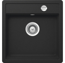 Svart diskho i kompositmaterial med silventil