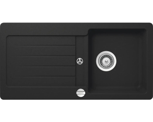Diskho CENTA naos 45 svart komposit slät 86x43,5cm Diskho av granit med droppyta och bassäng