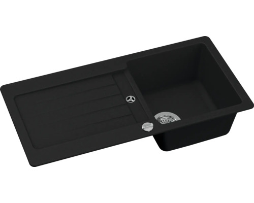 Svart diskho med droppbricka