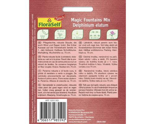 Förpackning Magic Fountains Mix Delphinium elatum blomfrön