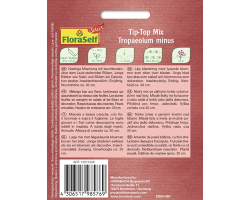 Fröförpackning Tip-Top Mix Tropaeolum minus