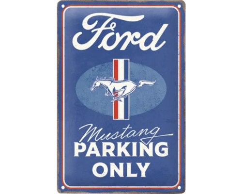 Dekorativ metallskylt med texten Ford Mustang Parking Only