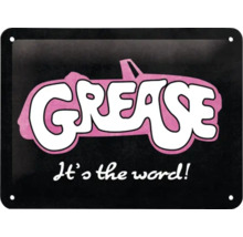 Grease-text som bilmotiv på en skylt