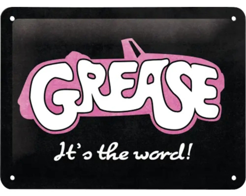 Grease-text som bilmotiv på en skylt