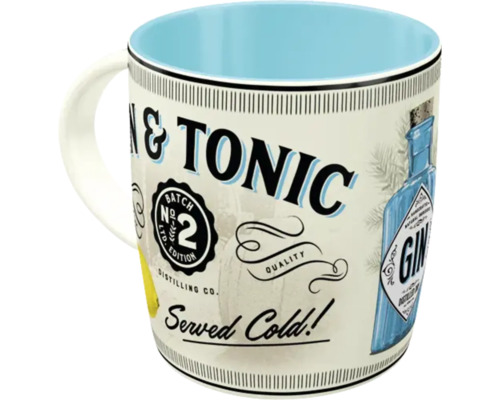 Keramisk mugg med gin och tonic design