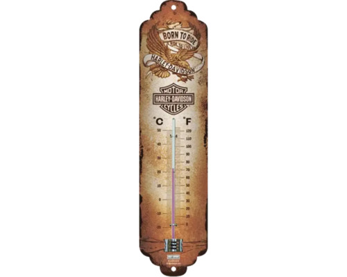 Harley Davidson termometer med Celsius och Fahrenheit-indikering