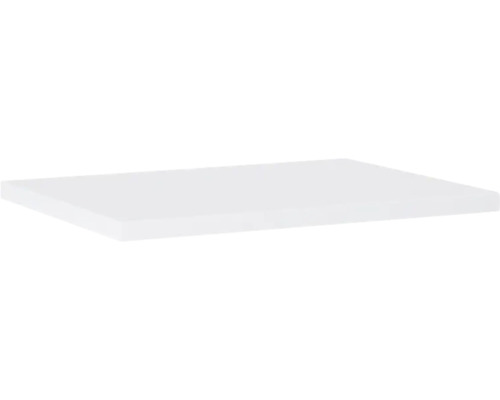 Bänkskiva JUNGBORN vit högglans MDF tvättställs-skiva 60,6x2,8x46 cm Rektangulär glasskiva