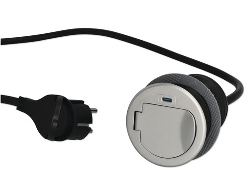 Inbyggnadsuttag schuko + USB C