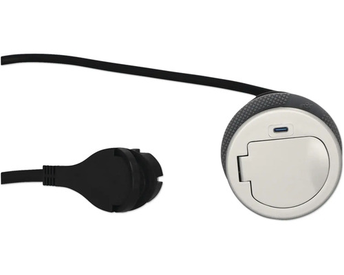 Uttag med USB-anslutning och kontakt