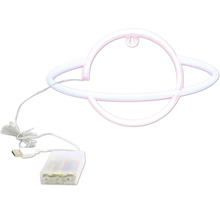 Planet neonlampa med batterihållare och USB-anslutning