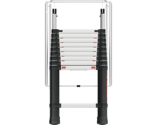 Hopfälld teleskopstege i aluminium