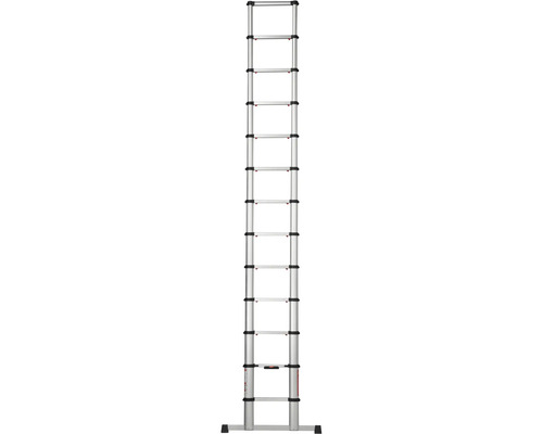 Utdragen teleskopisk stege av aluminium
