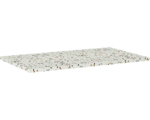 Bänkskiva JUNGBORN terrazzo river matt marmorkomposit tvättställs-skiva 80,6x2x46 cm Bänkskiva JUNGBORN terrazzo river matt marmorkomposit tvättställs-skiva 80,6x2x46 cm