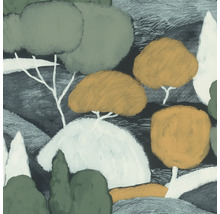 Illustration av träd och kullar