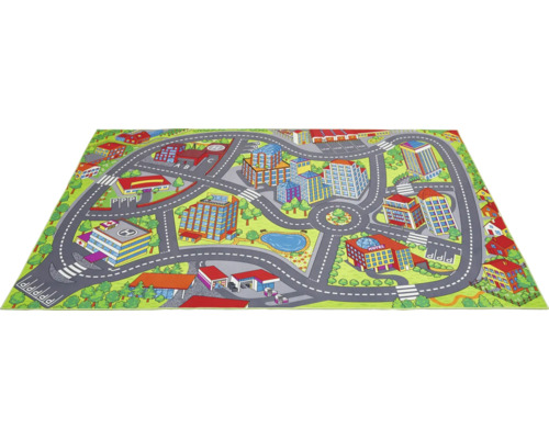 Lekmatta med stadsmotiv och gator