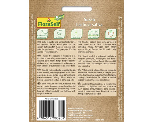 FloraSelf Suzan frö av arten Lactuca sativa