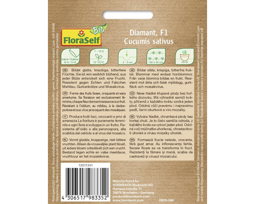 Diamant F1 gurkafrö av arten Cucumis sativus