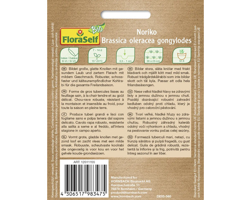 FloraSelf Noriko kålrabi fröförpackning