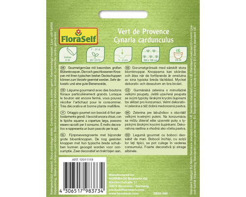 Fröförpackning Vert de Provence Cynaria cardunculus från FloraSelf
