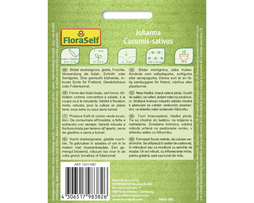 Johanna gurkafrö av arten Cucumis sativus