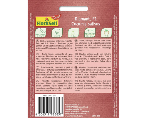 Fröförpackning Diamant F1 gurka