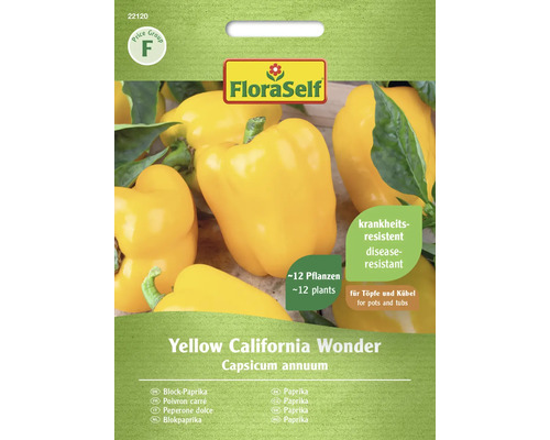 Paprikafrön FLORASELF Yellow California Wonder