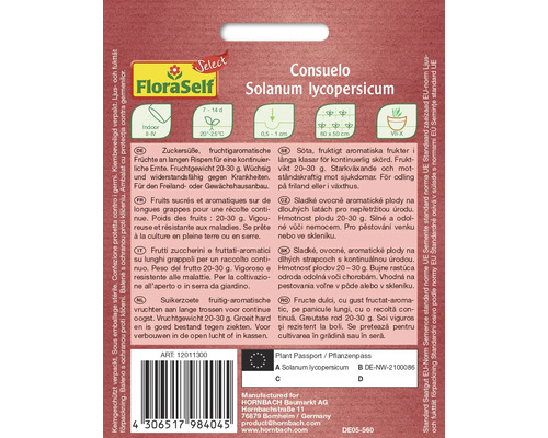 Fröförpackning Consuelo Solanum lycopersicum