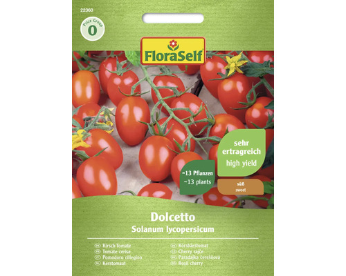 Tomatfrön FLORASELF körsbärstomat Dolcetto F1