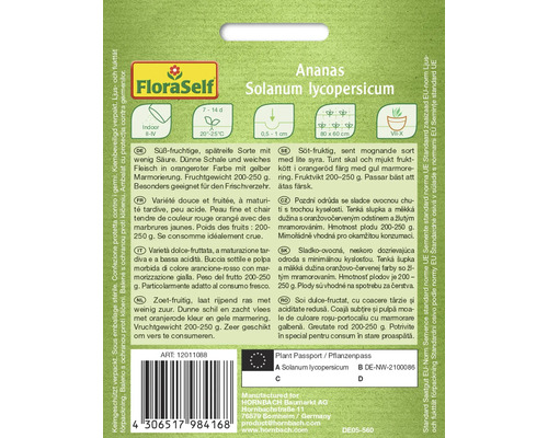 Fröförpackning Ananas Solanum lycopersicum