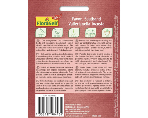 Favor fröband för vintersallad, Vallerianella locusta