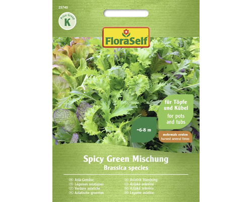 Asiatiska bladgrönsaker FLORASELF Spicy Green mix