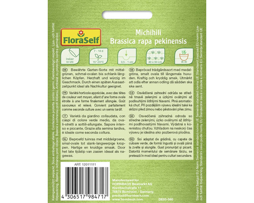 Fröförpackning Michihili Brassica rapa pekinensis från FloraSelf