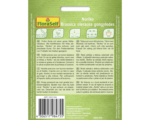 FloraSelf Noriko Brassica oleracea gongylodes fröförpackning