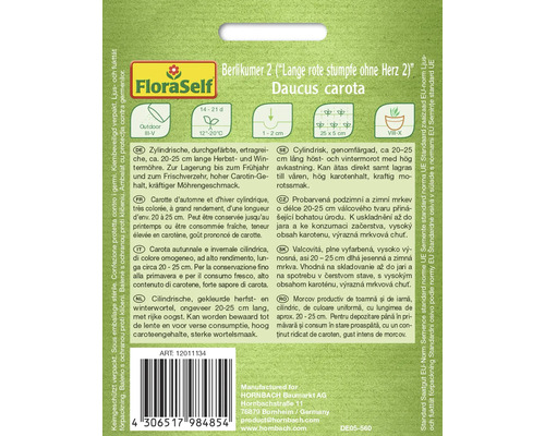 FloraSelf Berlikumer 2 morotsfröförpackning