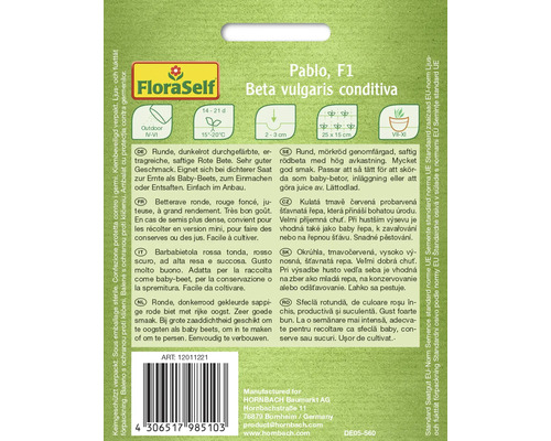 Pablo F1 Rödbeta fröförpackning
