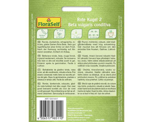 Fröförpackning rödbeta sort Rote Kugel 2