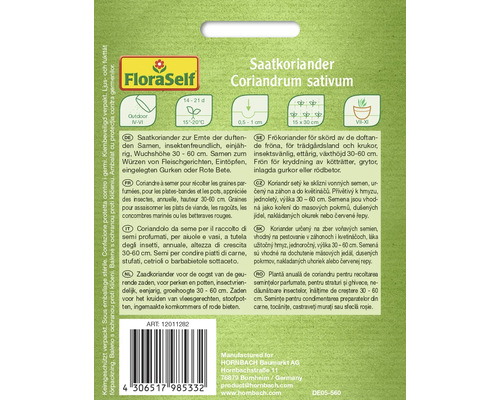 Fröförpackning koriander