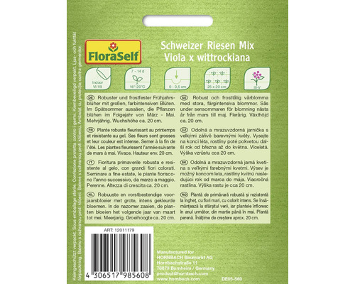 Fröpåse Schweizer Riesen Mix Viola x wittrockiana