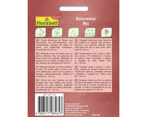FloraSelf Naturwiese Mix för blommor och perenner