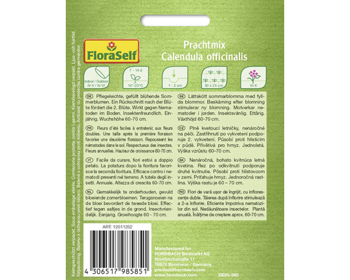 Fröförpackning Praktmix Calendula officinalis