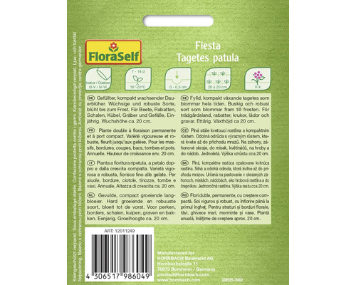 Fröförpackning Tagetes patula Fiesta