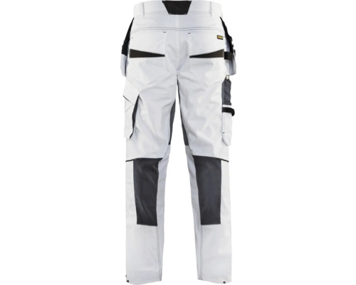 Vita arbetsbyxor med fickor