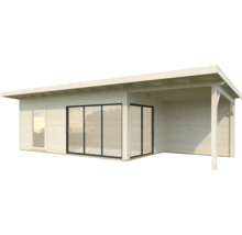 Attefallshus PALMAKO Andrea 17,1+7,9m² Slide natur