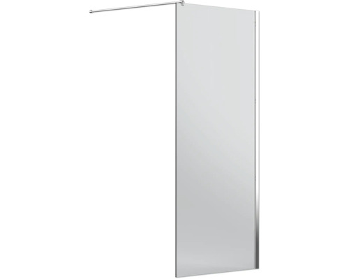 Duschvägg av glas med stabiliseringsstång