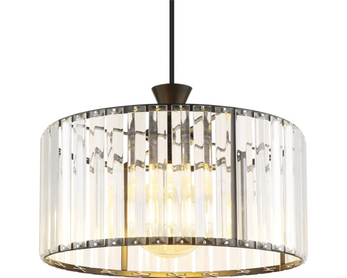 Taklampa med kristallglaselement för stilfull belysning